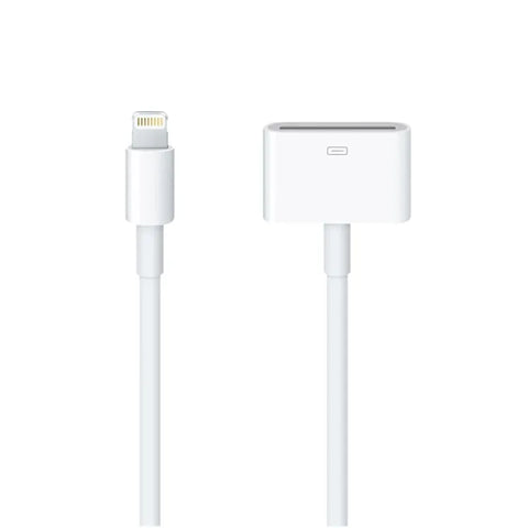 White Lightning to 30-pin adapter cable for iPhone iPad iPod charging sync