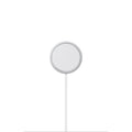 White circular wireless charger with stand for iPhone and Apple Watch